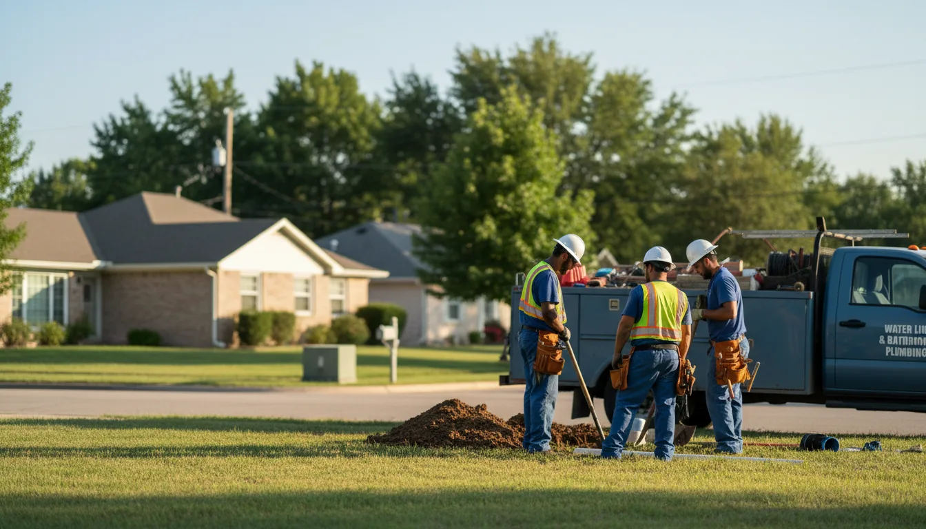 Residential water line and bathroom plumbing service in Etna, WY